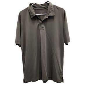 Dickies Mens Polo Shirt Size Medium Olive Green Collared Short Sleeve 1/4 Button